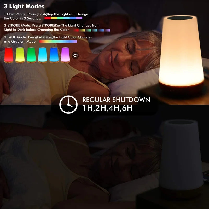 Yazijico™ 13 Color Changing Night Light RGB Remote Control Touch - Yazijico™ 