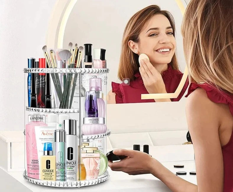 360 Large Rotating Makeup Organizer Adjustable | Yazijico™