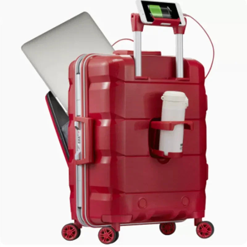 Trolley Travel Suitcase Front Computer Luggage | Yazijico™ 