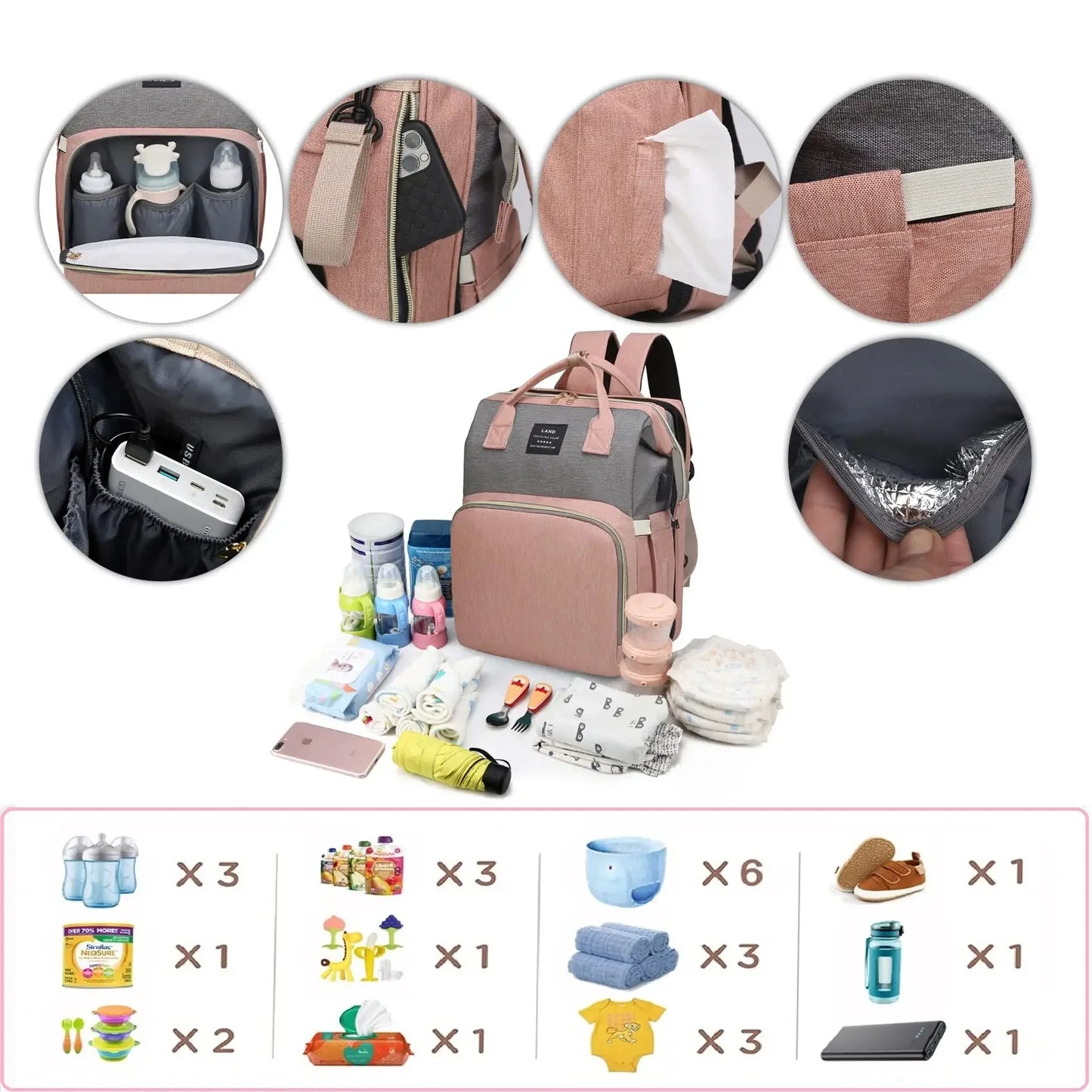 Ultimate Mommy Bag for Travel - Large-capacity Foldable| Yazijico™ 