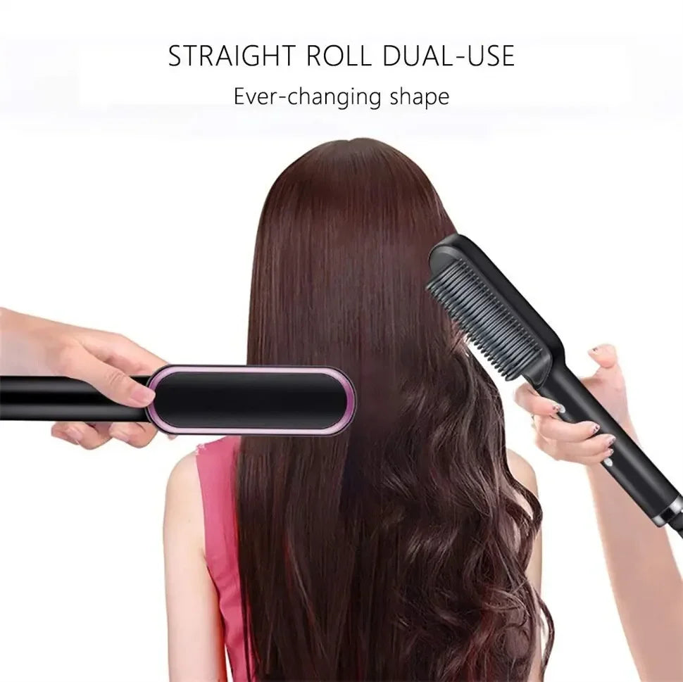 Hair Straightener Quick Heated Electric Comb | Yazijico™ 