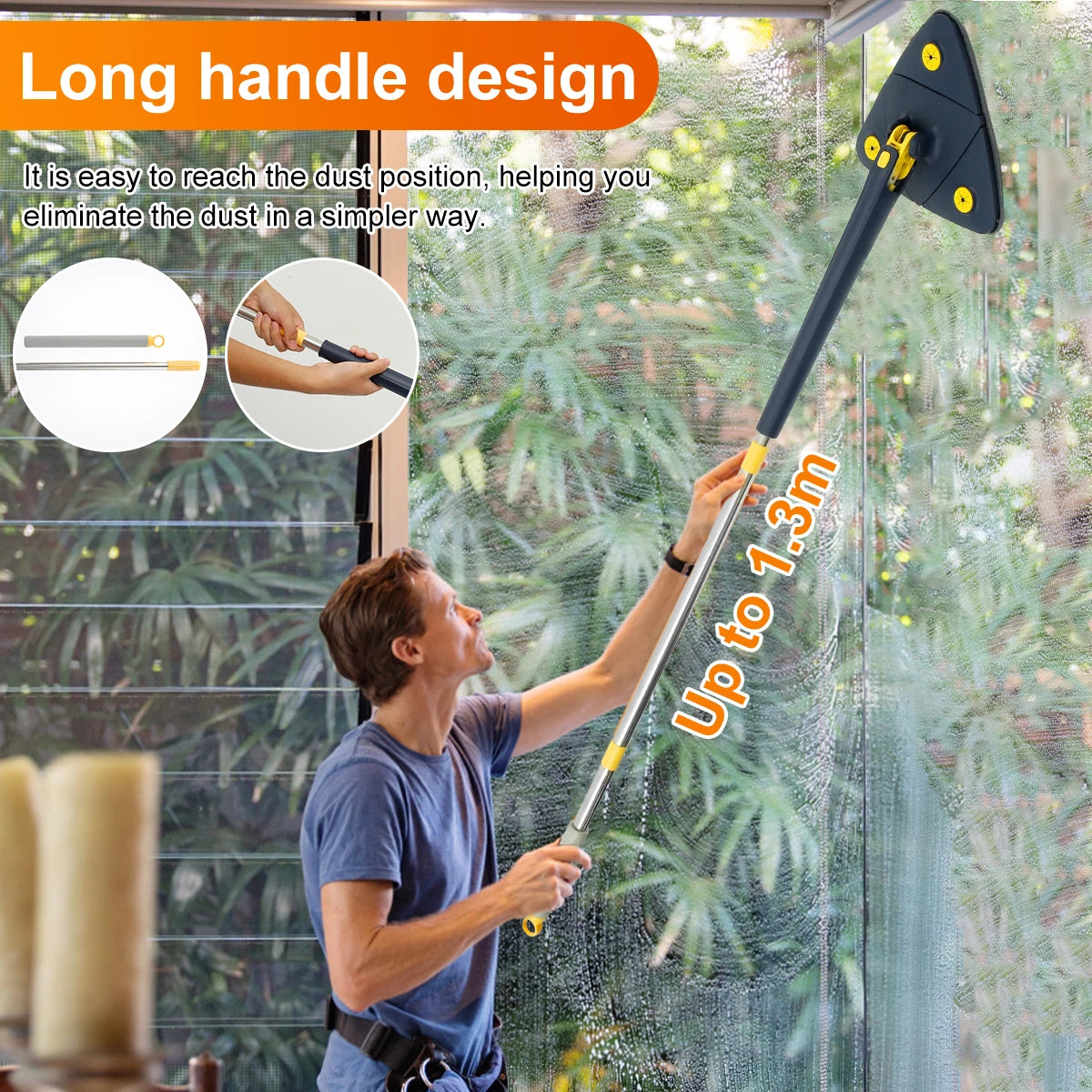 Yazijico™ Telescopic Triangle Mop Rotatable - Yazijico™ 