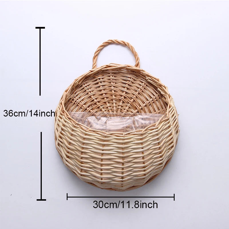 Hand Made Wicker Rattan Flower Basket| Yazijico™ 