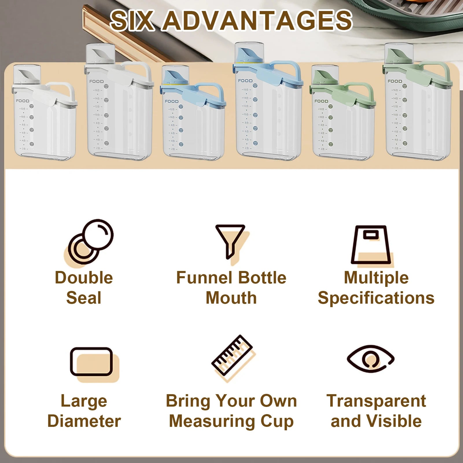 Storage Box Cereals Container Scale | Yazijico™ 