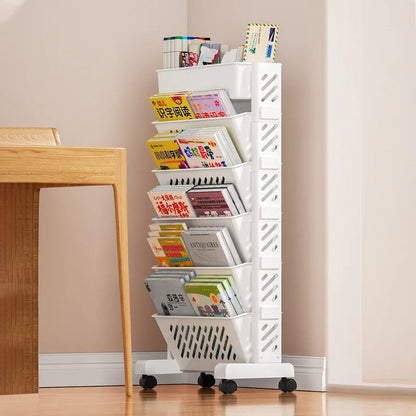 Storage Shelf Desk Side Bookshelf Bookcase | Yazijico™ 