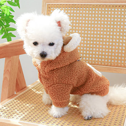 Pet Apparel Cat Autumn Winter Plush Thickened Warm | Yazijico™ 