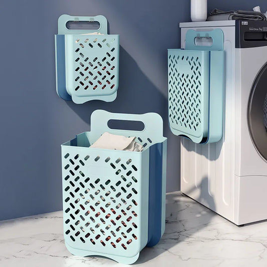 Folding Bathroom Laundry Basket Wall | Yazijico™