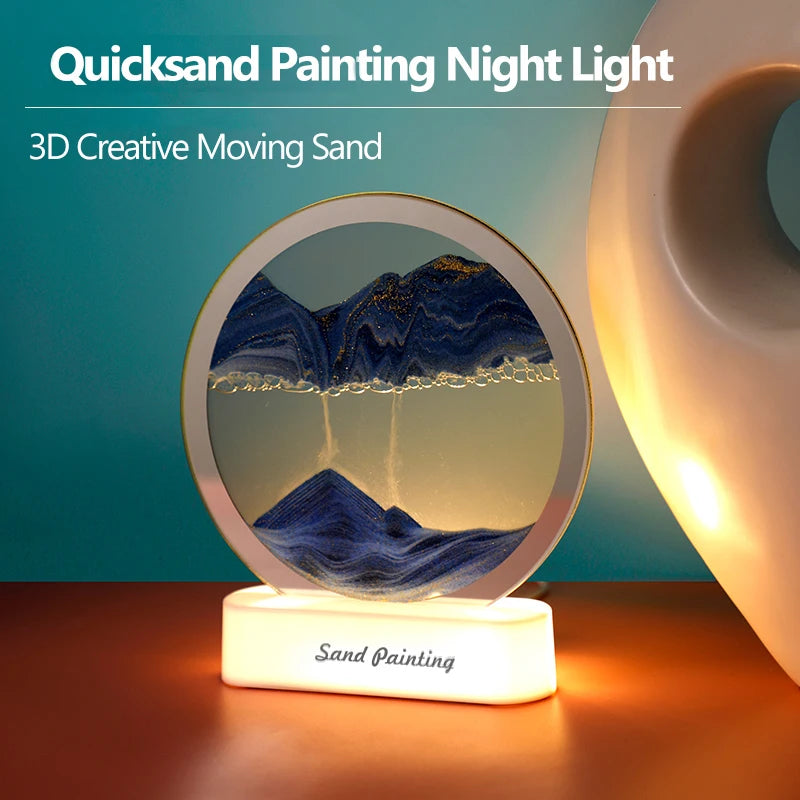 Xiaomi Quicksand Table Lamp USB Moving Sand  | Yazijico™