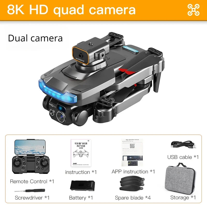 Drone Professional Dual Camera Obstacle Avoidance | Yazijico™