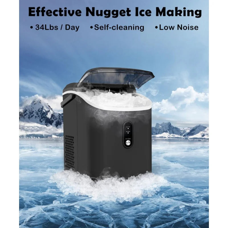 Yazijico™  COWSAR Nugget Ice Maker Countertop - Yazijico™ 