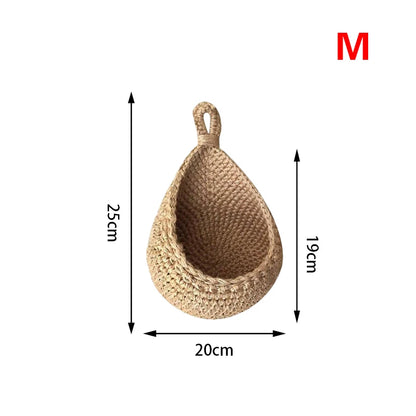 16 Sizes Hanging Hand Woven Basket Kitchen Vegetable | Yazijico™ 