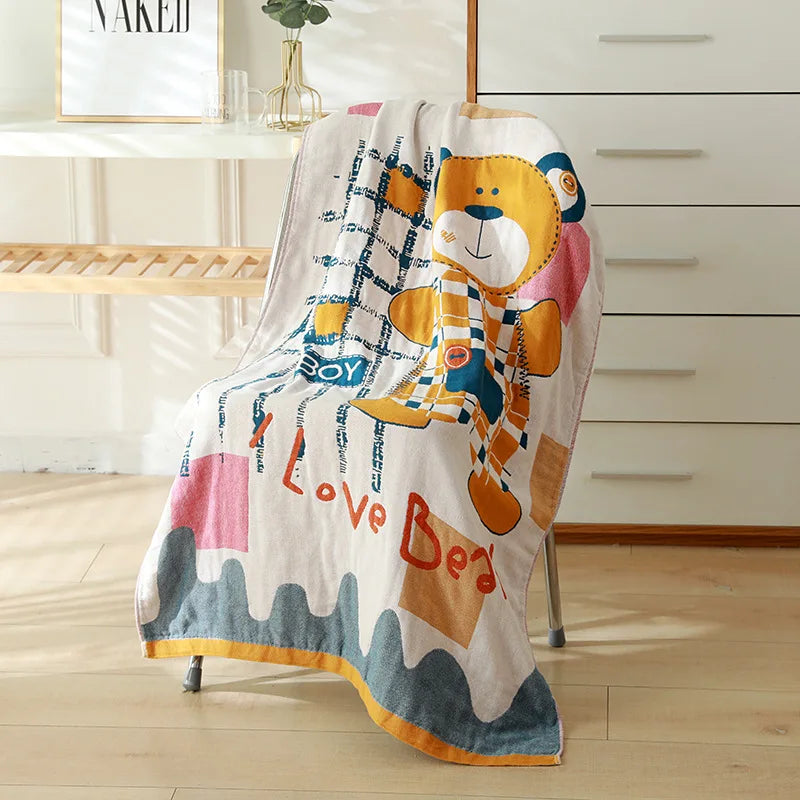 Towel Plus Cotton Cartoon Large Towel Couple | Yazijico™