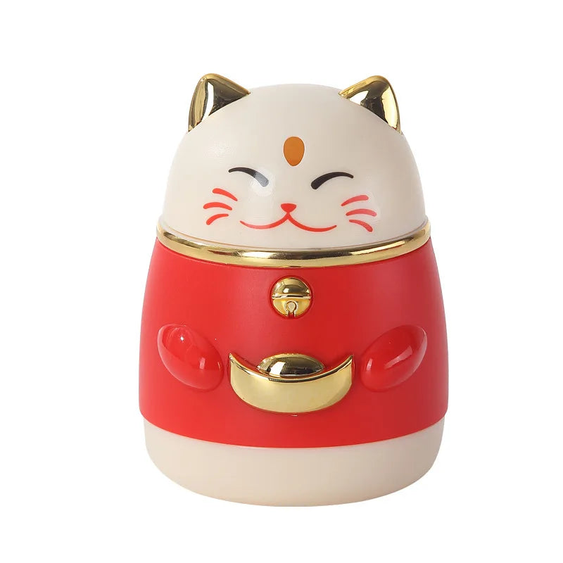 Toothpick Box Lucky Cat Shape Push-type Automatic Pops Up  | Yazijico™ 