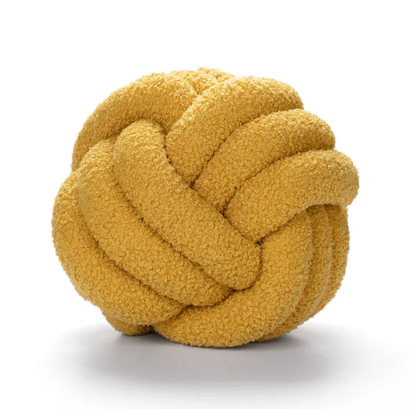 Hand-knotted Ball Throw Pillow | Yazijico™ 