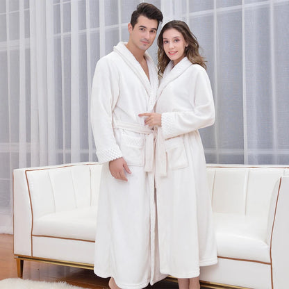 Bathrobe Winter thickened Robe Couple Coloured  | Yazijico™