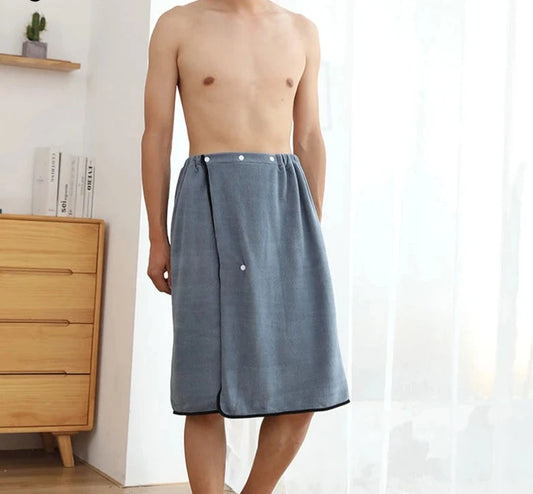 Men Wearable Bath Towel Elastic Microfiber | Yazijico™