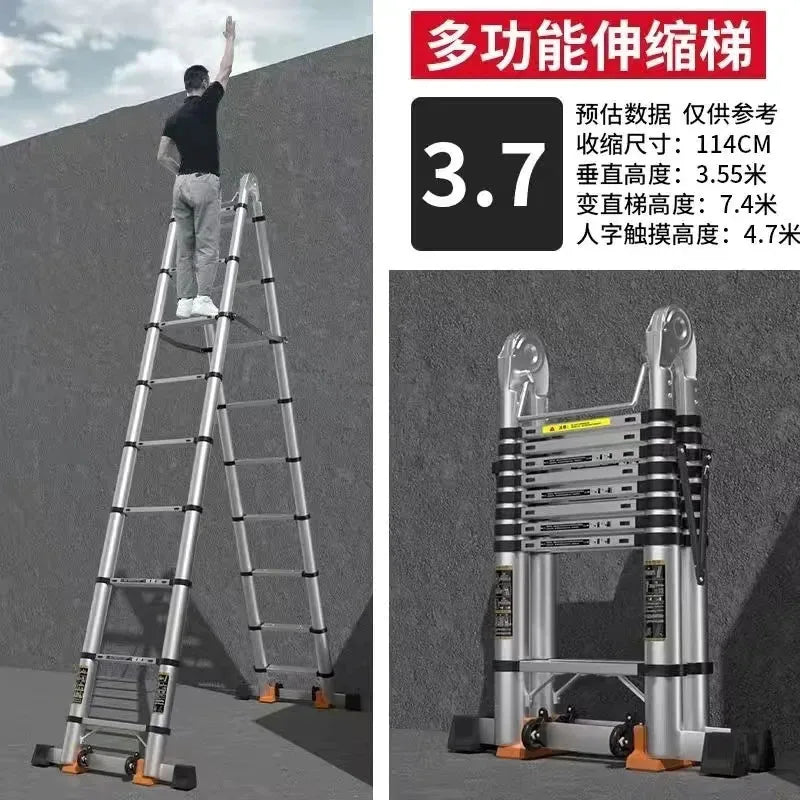 Alloy Telescopic Step Ladder Multi-functional | Yazijico™ 