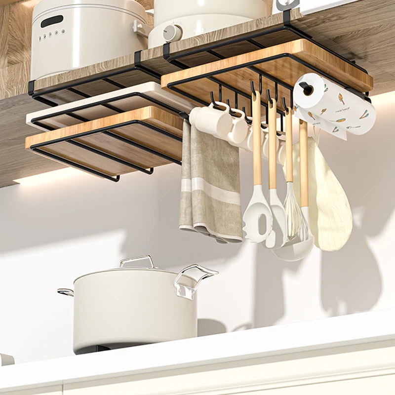 Hanging rack under kitchen cabinet  | Yazijico™ 