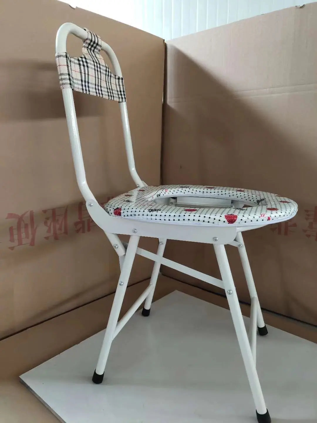 Elderly Potty Seat Wholesale Pregnant Women Folding Commode Chair Mobile Toilet Stool High Backrest Household Toilet Urine