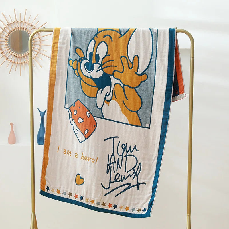 Towel Plus Cotton Cartoon Large Towel Couple | Yazijico™