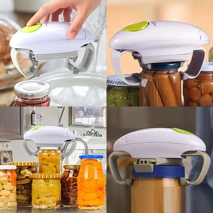 Yazijico™  Electric Can Bottle Lid Opener Binaural One-key Automatic - Yazijico™ 