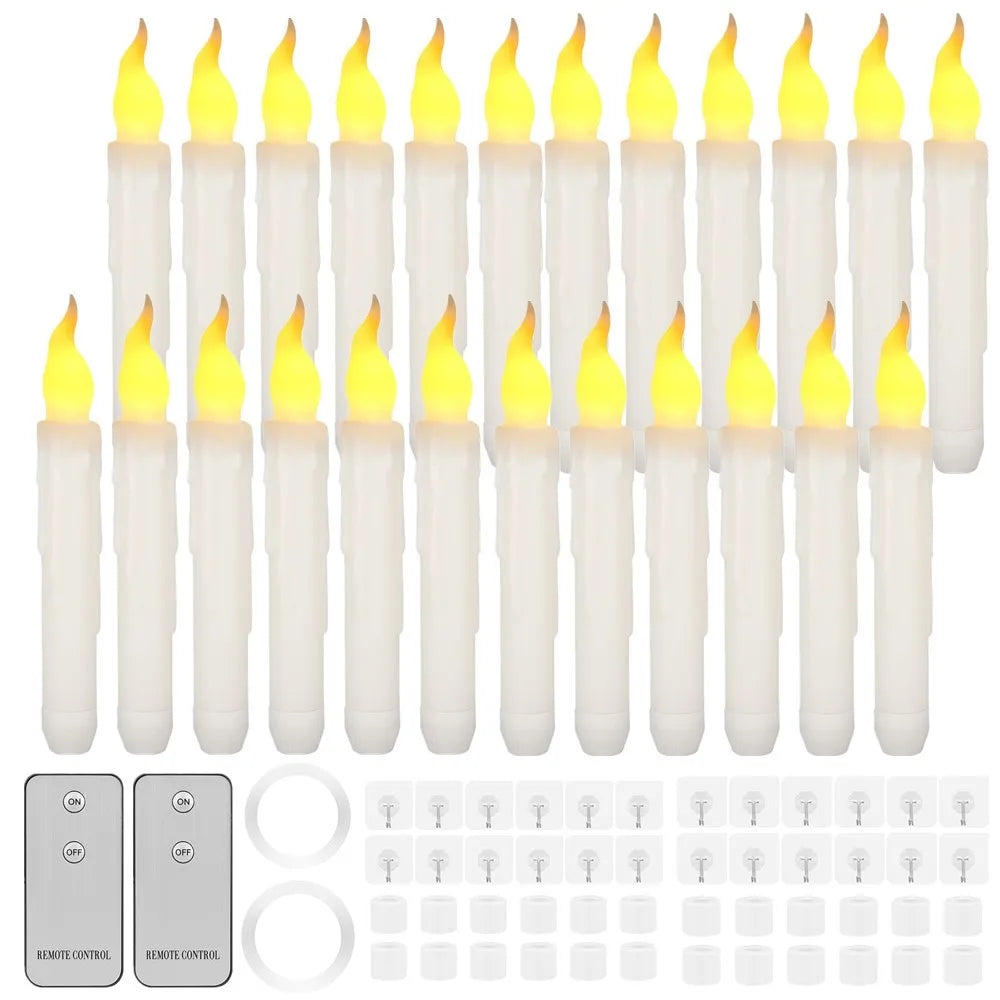 6/24Pc LED Flameless Taper Candles | Yazijico™ 