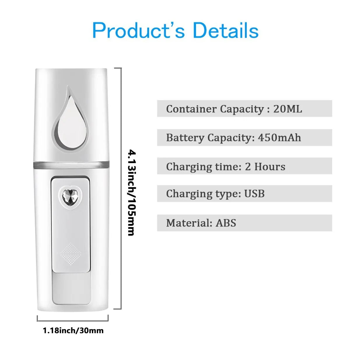 Facial Mister Mini Portable Rechargeable Handy Face | Yazijico™