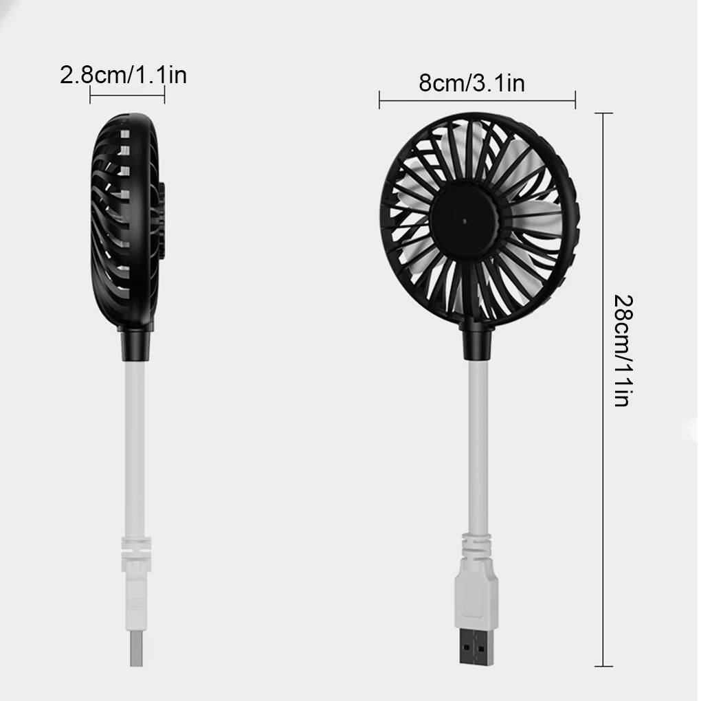 Handheld Fan Usb Rechargeable Silent Cooling Power Bank | Yazijico™