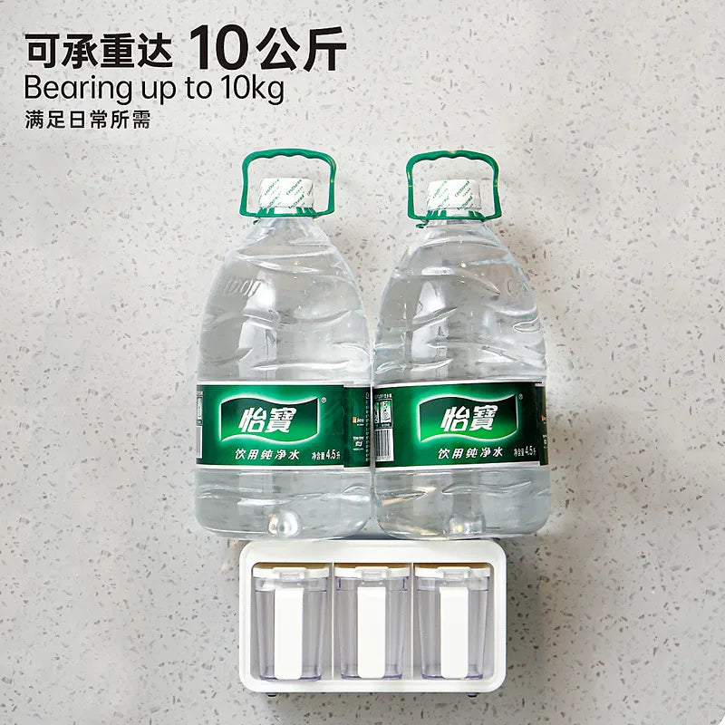 Kitchen Organizer Spice Jars Salt Shaker Boxes with Spoon Wall Mouted Kitchen Accessories