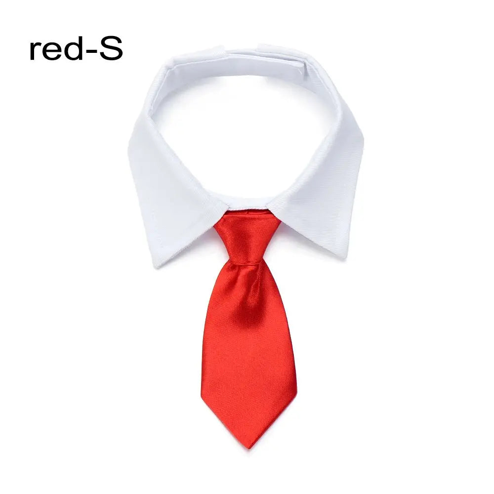 Pet Dog Cat Formal Necktie Tuxedo Bow Tie Black and Red | Yazijico™  