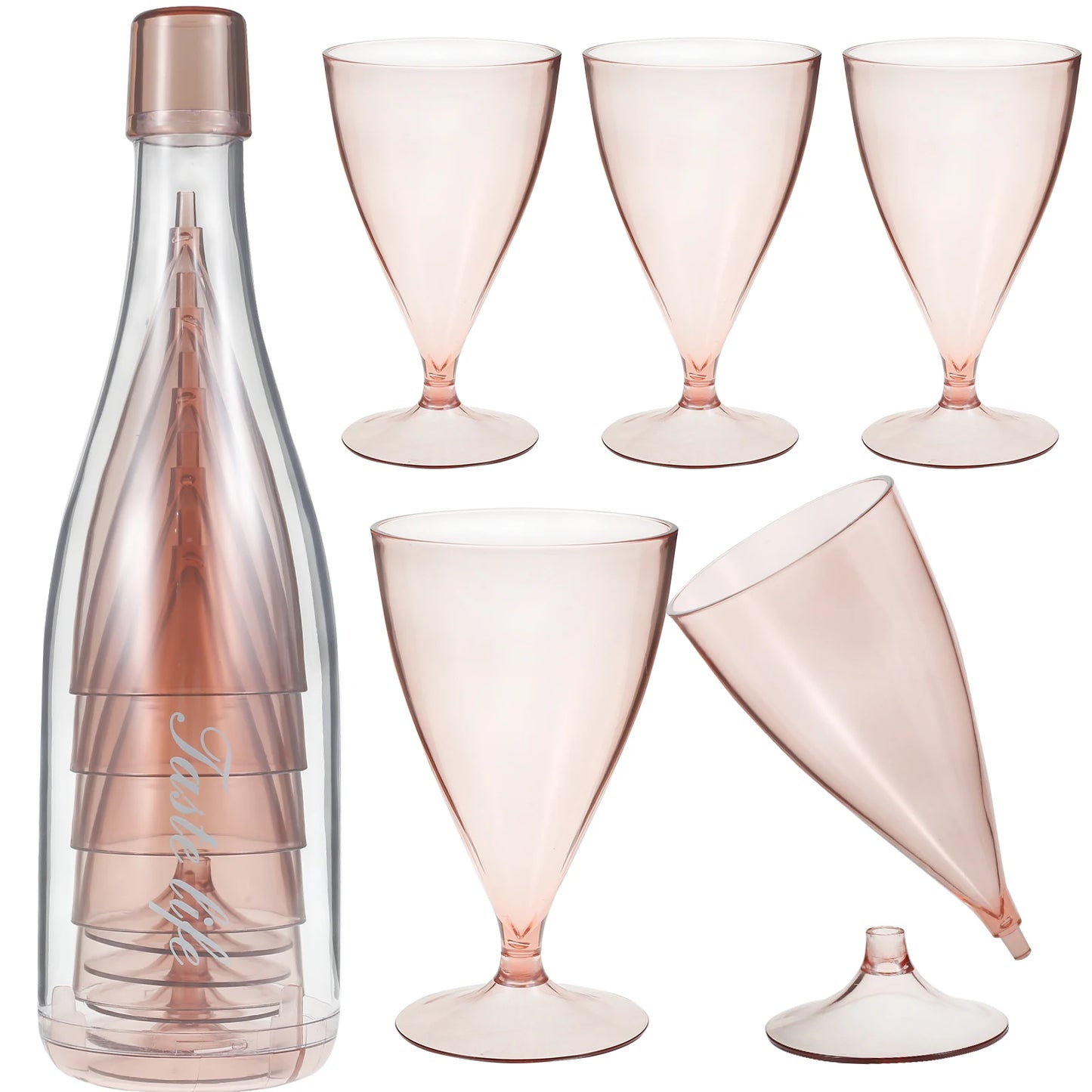 Champagne Cups Set Reusable Plastic Wine Glasses Transparent Water Cup for Party Wedding Birthday Bar Accessories