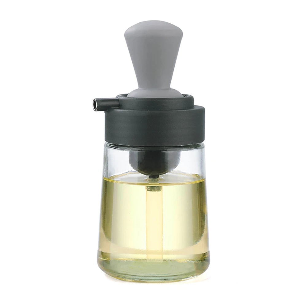 Glass Oil Bottle With Silicone Brush Kitchen Utensil | Yazijico™ 