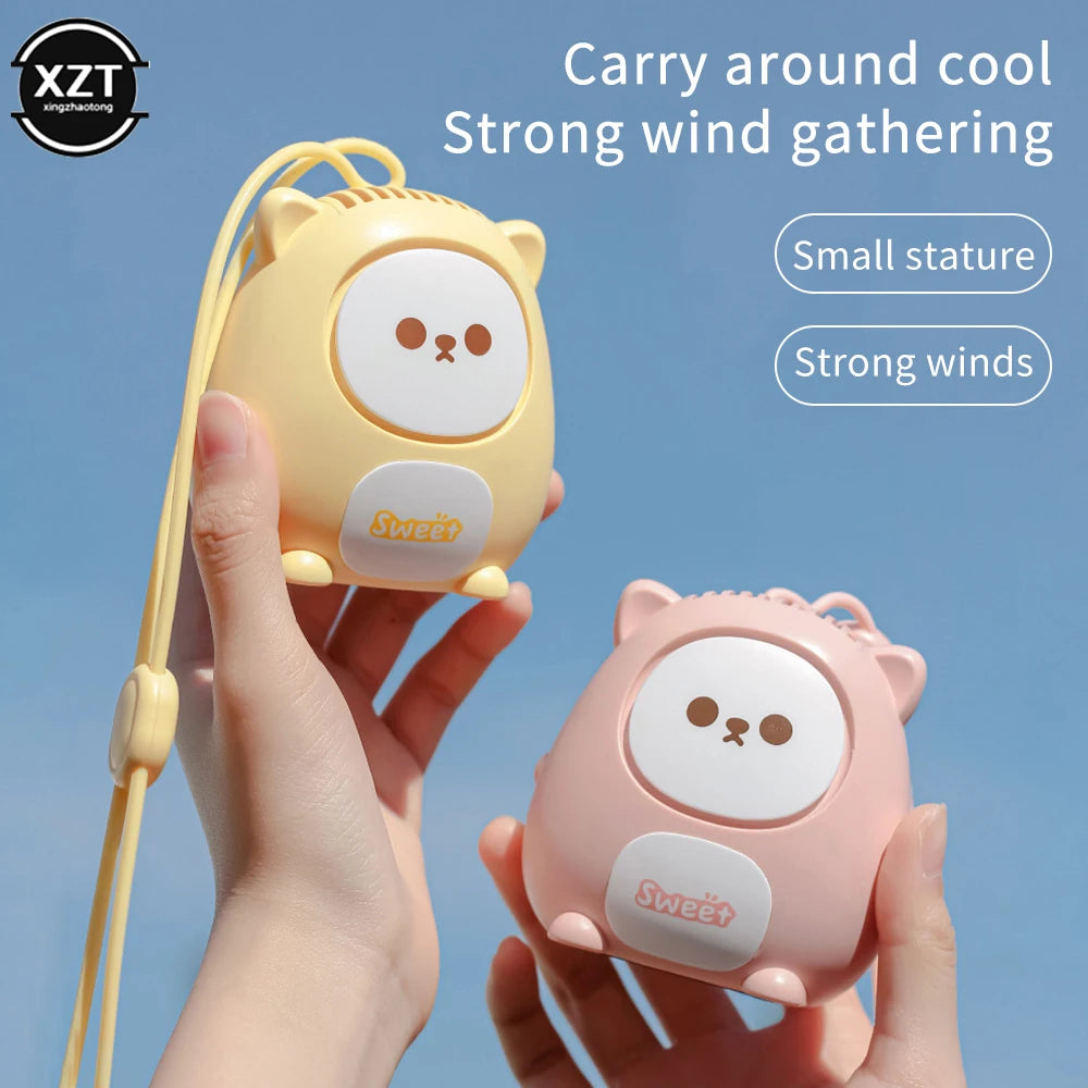 Neck Fans Cute Cartoon Mini Hanging | Yazijico™