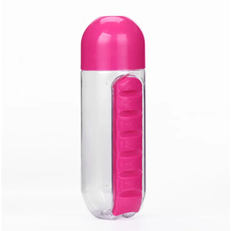 2 in 1 600ml 7 Grids Medicine Box Water Cup | Yazijico™