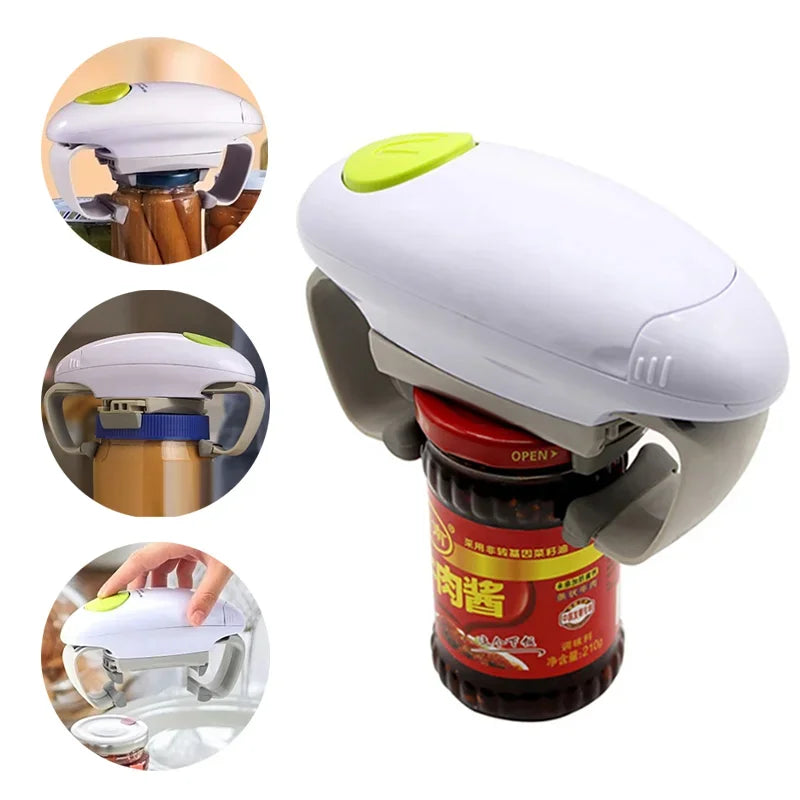 Yazijico™  Electric Can Bottle Lid Opener Binaural One-key Automatic - Yazijico™ 