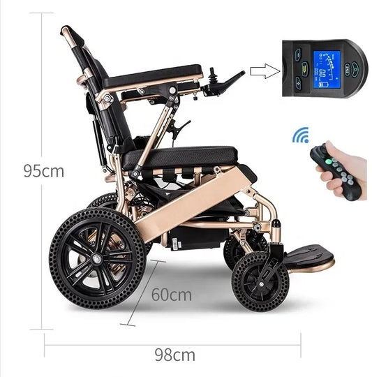 Joystick Wireless Electric Lightweight Wheelchair