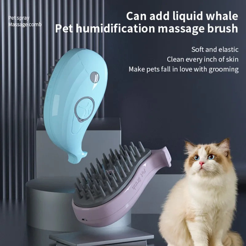 Pet Steam Hair Brush Electric Spray Comb | Yazijico™