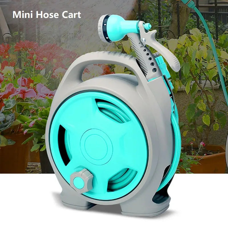 Mini Hose Car Watering Hose Reels For Garden and Vegetable Patch Water Gun Garden