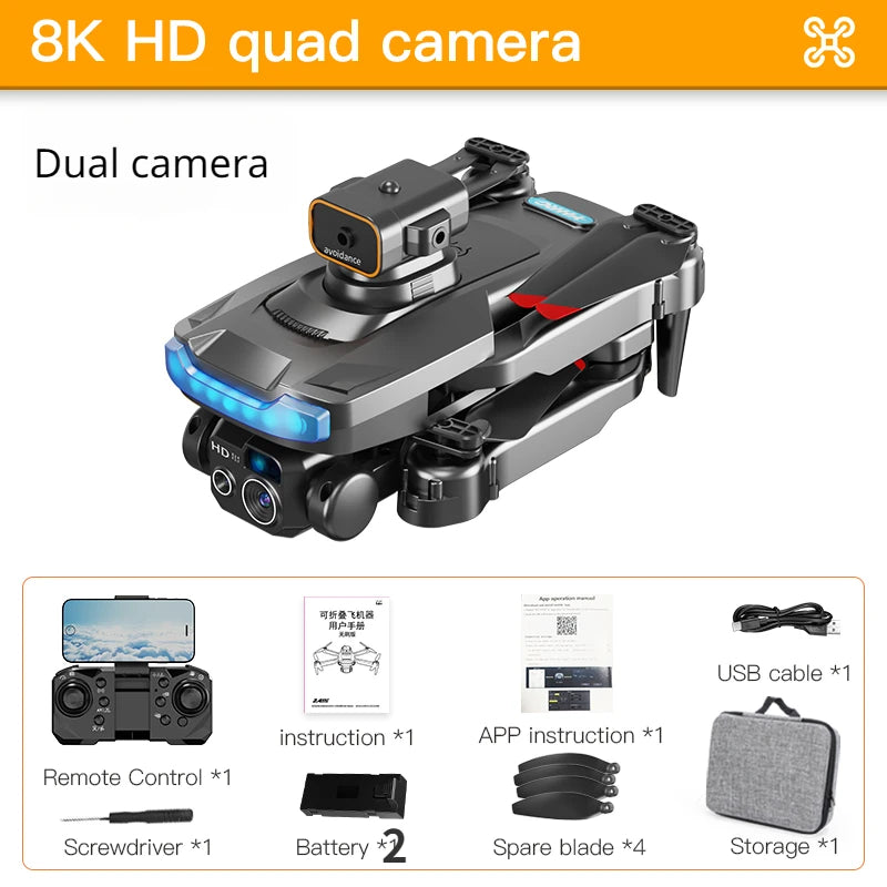 Drone Professional Dual Camera Obstacle Avoidance | Yazijico™
