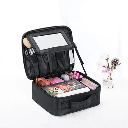 Storage Bag Cosmetic Case with Mirror | Yazijico™ 