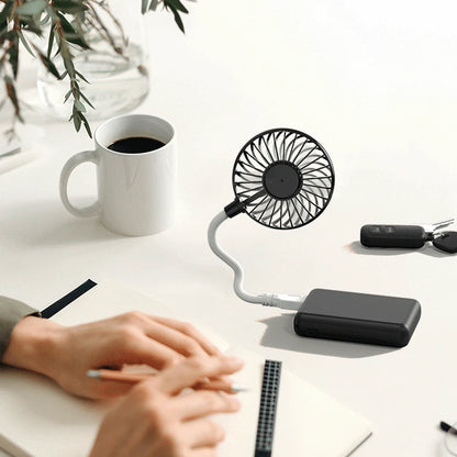 Handheld Fan Usb Rechargeable Silent Cooling Power Bank | Yazijico™