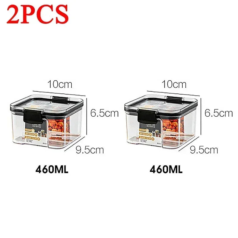 Food Storage Containers Set White Lid Kitchen