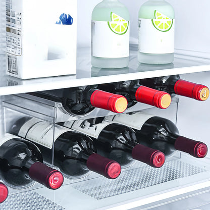 Yazijico™Layer Water Bottle Clear Storage Rack Stackable Wine - Yazijico™ 