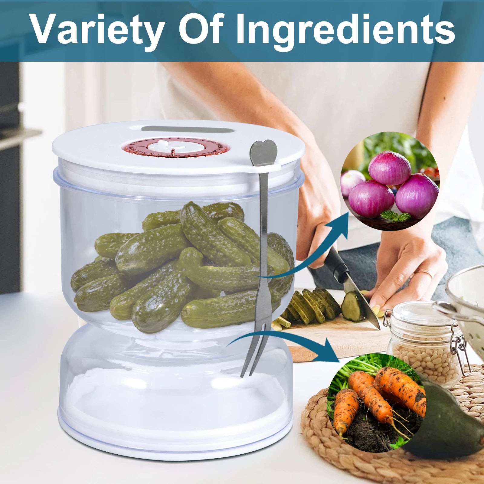 Pickle Olive Container Jar Pickle Juice Wet and Dry  | Yazijico™