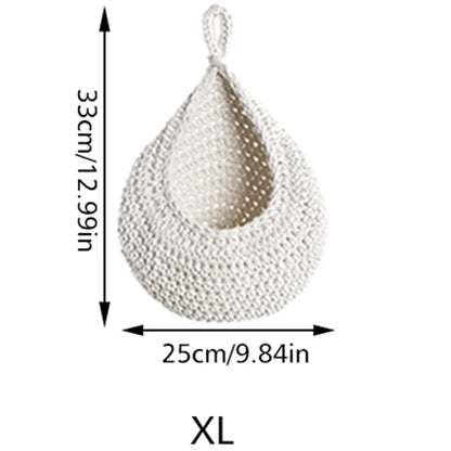 16 Sizes Hanging Hand Woven Basket Kitchen Vegetable | Yazijico™ 