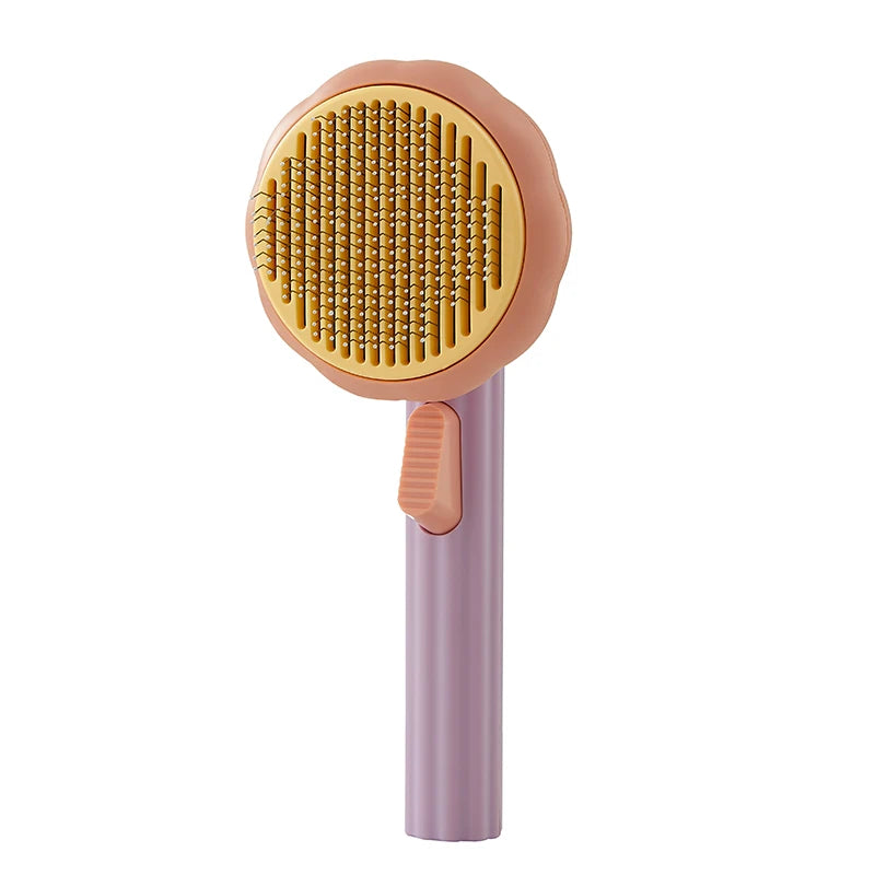 Pumpkin Pet Cat Grooming Comb Self Cleaning | Yazijico™ 