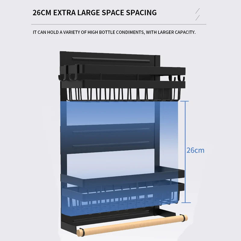Yazijico™ 3/2 layers Magnetic No Punching Kitchen Organizer - Yazijico™ 