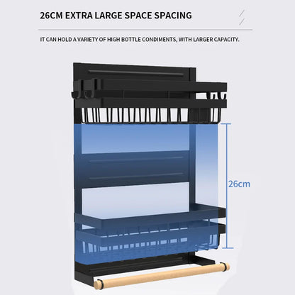 Yazijico™ 3/2 layers Magnetic No Punching Kitchen Organizer - Yazijico™ 