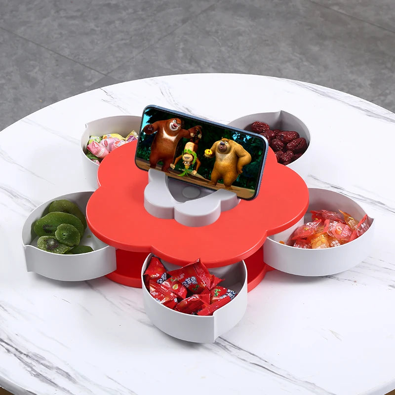 Revolving Fruit Tray Creative Living Room Dried Fruit Melon | Yazijico™ 