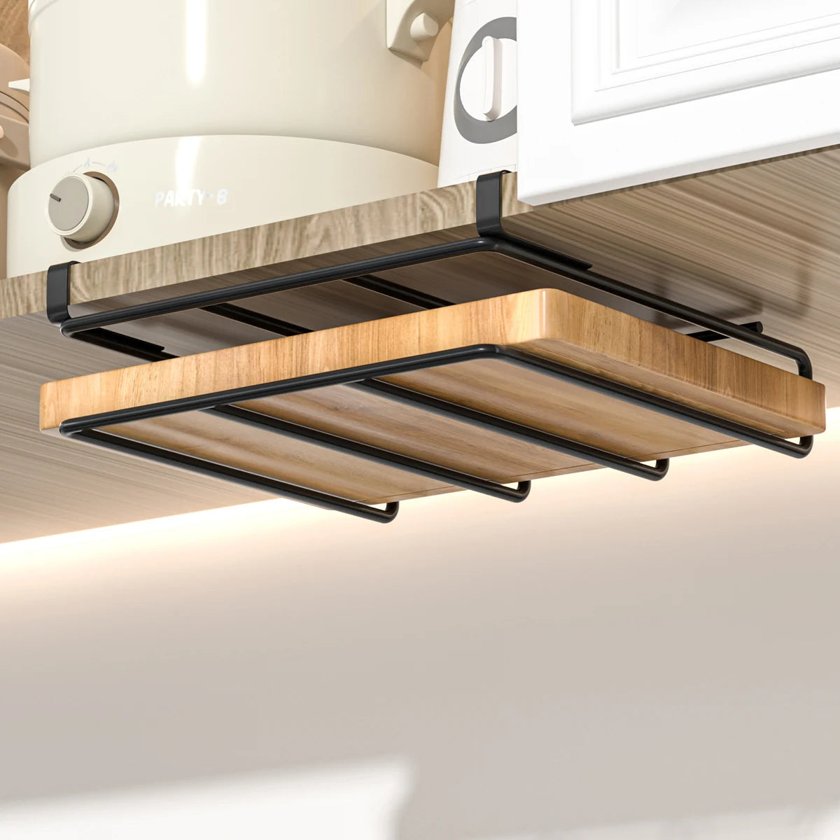 Hanging rack under kitchen cabinet  | Yazijico™ 